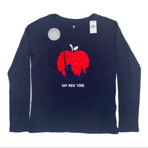 NWT girls flip those coins NYC gap kids top size L